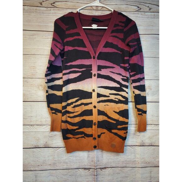 ONLY Streetwear animal print Cotton Sweater Cardigan- XS - Picture 1 of 4